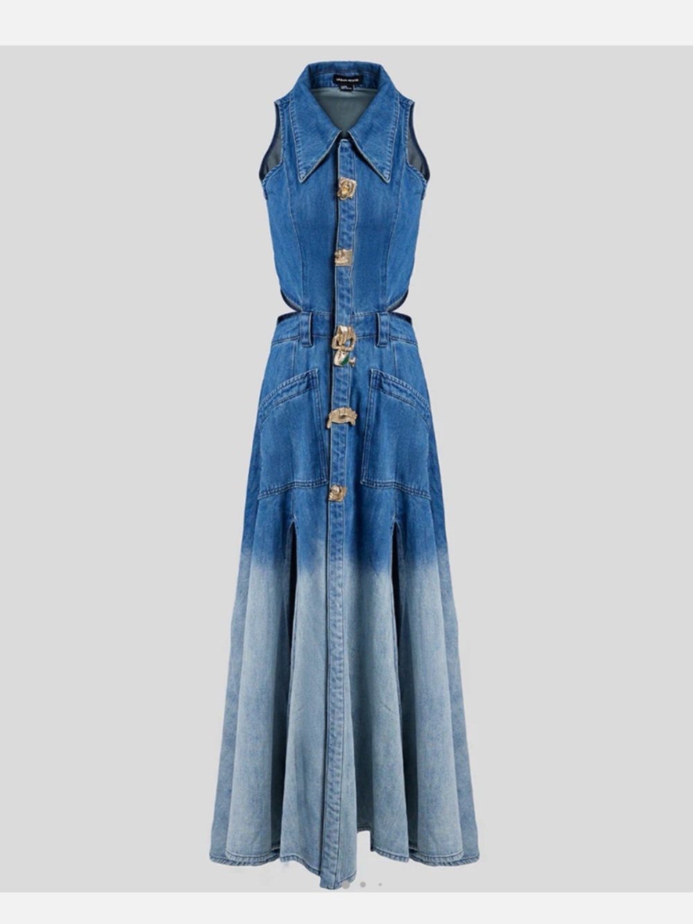 Sleeveless Ombre Denim Dress